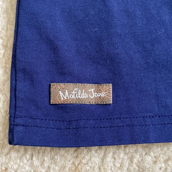 Matilda Jane navy puff sleeve top - Picture 6 of 7